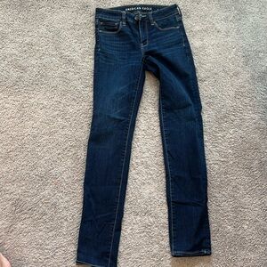 American Eagle dark wash skinny jeans size 4 long
